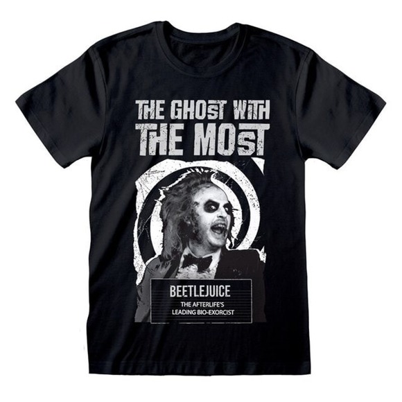 Gildan Tops - Beetlejuice Wanted Black Tee T-Shirt Film Shirt